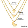 3 Piece Celestial Drop Necklace 18K Gold Plated Necklace in 18K Gold Plated