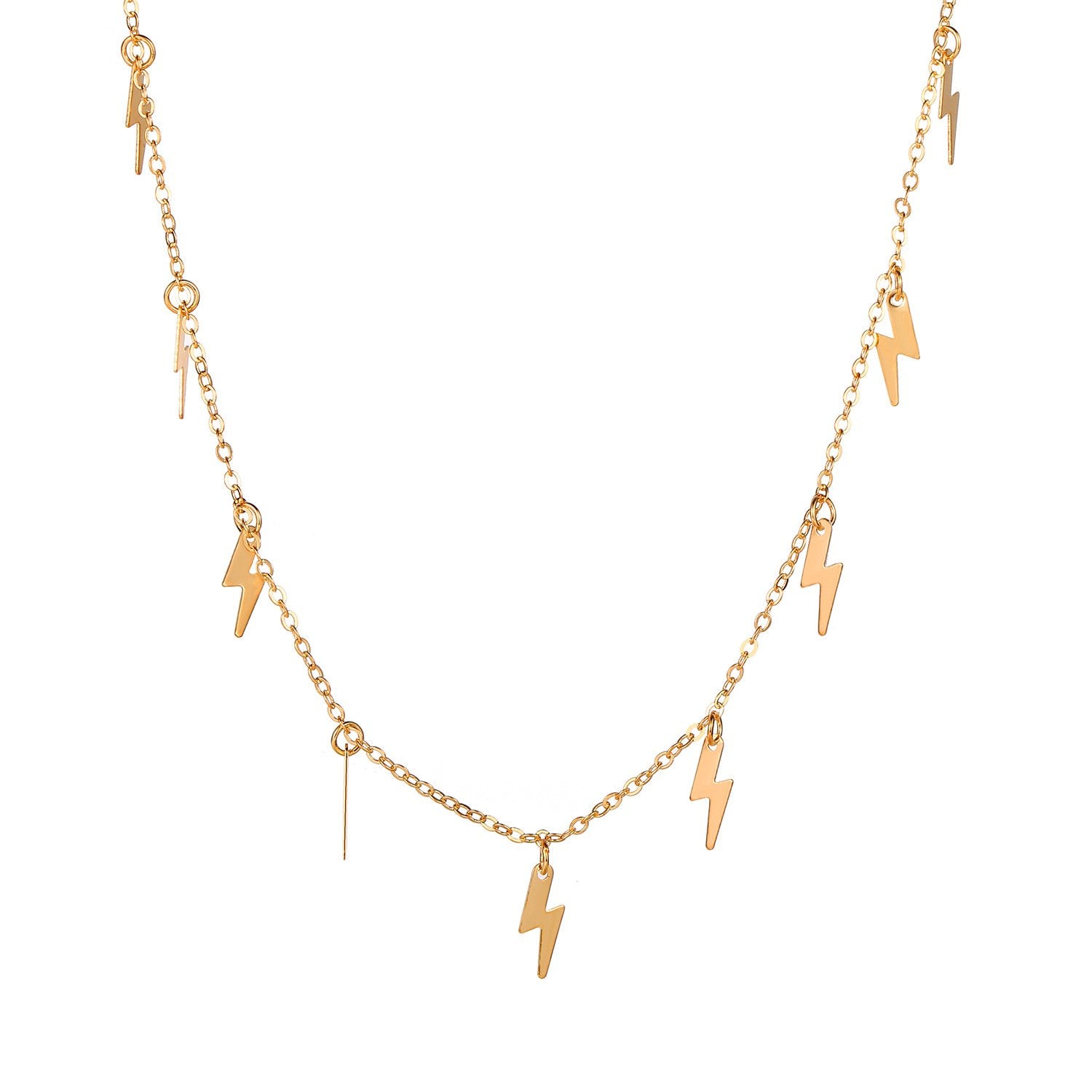 Lighting Bolt Necklace 18K Gold Plated Necklace in 18K Gold Plated