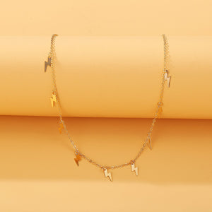 Lighting Bolt Necklace  18K Gold Plated Necklace in 18K Gold Plated