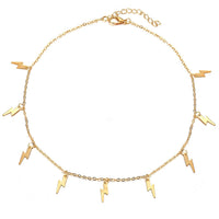 Lighting Bolt Necklace 18K Gold Plated Necklace in 18K Gold Plated