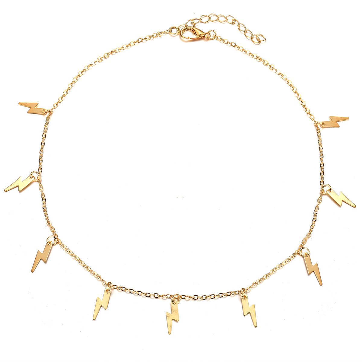 Lighting Bolt Necklace 18K Gold Plated Necklace in 18K Gold Plated
