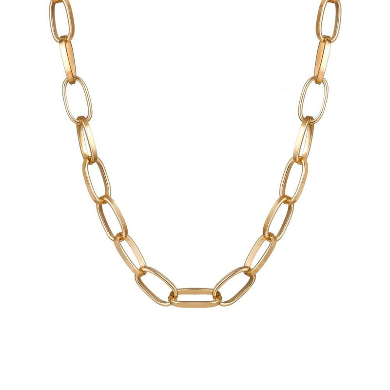 Link Chain Necklace 18K Gold Plated Necklace in 18K Gold Plated