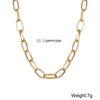 Link Chain Necklace 18K Gold Plated Necklace in 18K Gold Plated