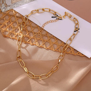 Link Chain Necklace 18K Gold Plated Necklace in 18K Gold Plated