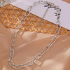 Link Chain Necklace 18K White Gold Plated Necklace in 18K White Gold Plated