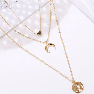 3 Piece Necklace 18K Gold Plated Necklace