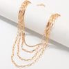 4 Piece Chain Link Set Necklace 18K Gold Plated Necklace