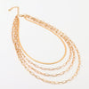 4 Piece Chain Link Set Necklace 18K Gold Plated Necklace