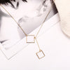 Geometric Sqaure Necklace 18K Gold Plated Necklace