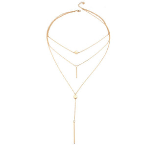 3 Piece Geometric Set 18K Gold Plated Necklace