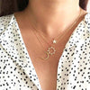 3 Piece Celestial Pave Necklace With  Crystals 18K Gold Plated Necklace