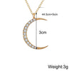 3 Piece Celestial Pave Necklace With Gemstone  Crystals 18K Gold Plated Necklace