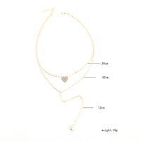 2 Piece Heart Necklace 18K Gold Plated Necklace