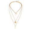 3 Piece Rectangle Drop 18K Gold Plated Necklace in 18K Gold Plated