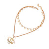 2 Piece Star and Eye Layer Necklace 18K Gold Plated Necklace in 18K Gold Plated