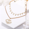 2 Piece Star and Eye Layer Necklace 18K Gold Plated Necklace in 18K Gold Plated