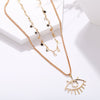 2 Piece Star and Eye Layer Necklace 18K Gold Plated Necklace in 18K Gold Plated
