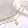 Heart Chain Lock Necklace 18K Gold Plated Necklace in 18K Gold Plated