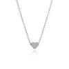 Classic Heart 18K White Gold Plated Necklace in 18K White Gold Plated