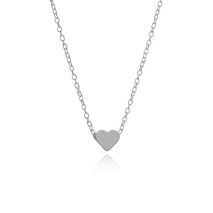 Classic Heart 18K White Gold Plated Necklace in 18K White Gold Plated