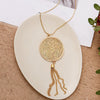 Fringe Tassell Drop 18K Gold Plated Necklace in 18K Gold Plated