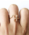 Initial Monogram Ring 18K Gold Plated available A-Z