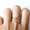 Initial Monogram Ring 18K Gold Plated available A-Z