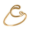 Initial Monogram Ring 18K Gold Plated available A-Z