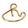 Initial Monogram Ring 18K Gold Plated available A-Z