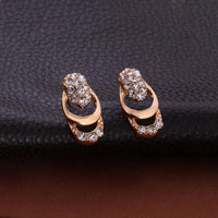 4 Piece Royal Jewelry Set With Gemstone  Crystals 18K Gold Plated Set