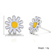 3 Piece Daisy Flower Jewelry Set 18K White Gold Plated Set in 18K White Gold Plated