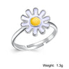 3 Piece Daisy Flower Jewelry Set 18K White Gold Plated Set in 18K White Gold Plated