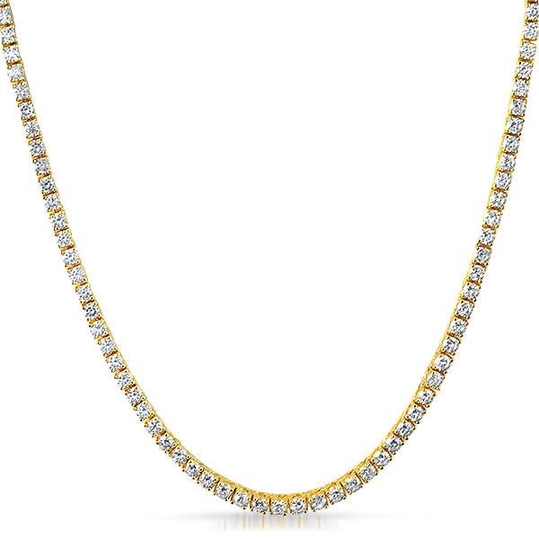 3mm Tennis Necklace with Swarovski Crystals in 18K Gold Plated, Necklace, Golden NYC Jewelry, Golden NYC Jewelry jewelryjewelry deals, swarovski crystal jewelry, groupon jewelry,, jewelry for mom,
