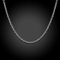 18K White Gold Plated Classic Chain Link Necklace, , Golden NYC Jewelry, Golden NYC Jewelry jewelryjewelry deals, swarovski crystal jewelry, groupon jewelry,, jewelry for mom,