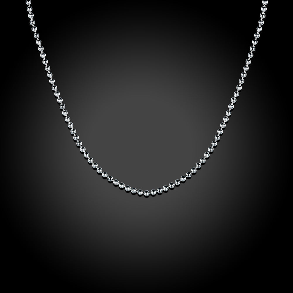 18K White Gold Plated Mini Ball Chain Necklace, , Golden NYC Jewelry, Golden NYC Jewelry jewelryjewelry deals, swarovski crystal jewelry, groupon jewelry,, jewelry for mom,