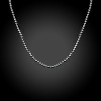 18K White Gold Plated Mini Ball Chain Necklace, , Golden NYC Jewelry, Golden NYC Jewelry jewelryjewelry deals, swarovski crystal jewelry, groupon jewelry,, jewelry for mom,