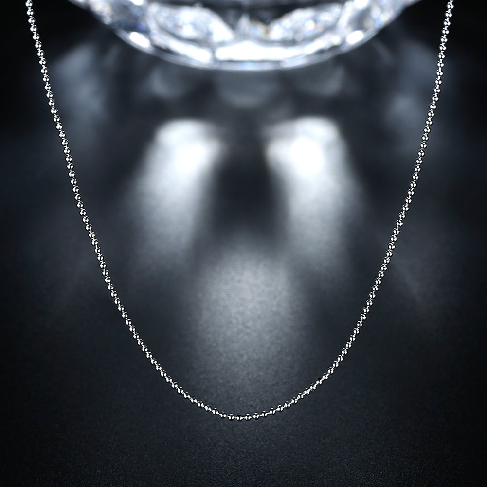 18K White Gold Plated Mini Ball Chain Necklace, , Golden NYC Jewelry, Golden NYC Jewelry jewelryjewelry deals, swarovski crystal jewelry, groupon jewelry,, jewelry for mom,