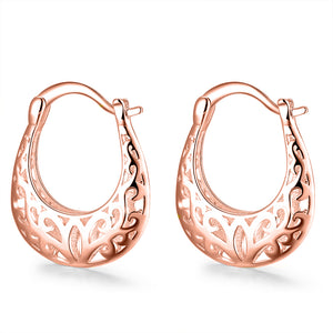 Filigree Leverback French Lock Earringin 18K Rose Gold Plated, Earring, Golden NYC Jewelry, Golden NYC Jewelry  jewelryjewelry deals, swarovski crystal jewelry, groupon jewelry,, jewelry for mom,