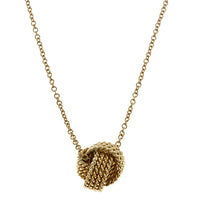 Mesh knotted Ball Drop Necklace