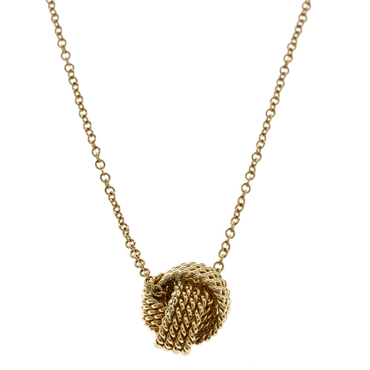 Mesh knotted Ball Drop Necklace