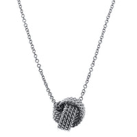 Mesh knotted Ball Drop Necklace
