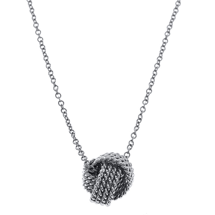 Mesh knotted Ball Drop Necklace