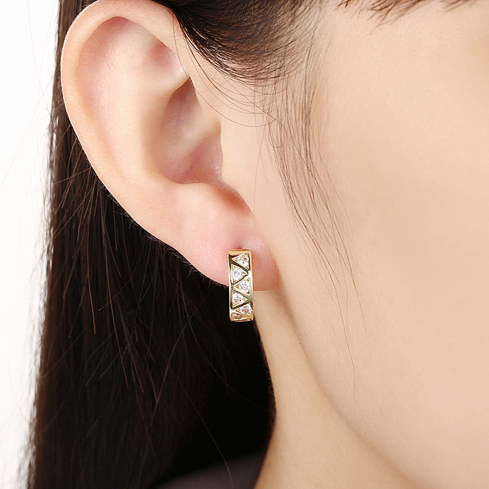 Solitaire Swarovski Elements Mini Clip On Earrings