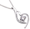 "Mother & Son Forever Love" Heart Necklace Embellished with Swarovski Crystals in 18K White Gold Plated, Necklace, Golden NYC Jewelry, Golden NYC Jewelry  jewelryjewelry deals, swarovski crystal jewelry, groupon jewelry,, jewelry for mom,