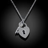 Sterling Silver Key To My Heart Austrian Necklace