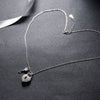 Sterling Silver Key To My Heart Swarovski Necklace