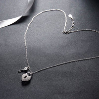 Sterling Silver Key To My Heart Swarovski Necklace
