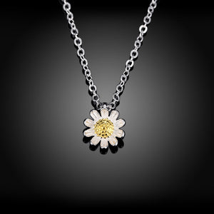 Sterling Silver Daisy Flower Necklace