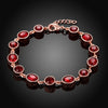 Stimulated Ruby Stones Bracelet in 18K Rose Gold Plated