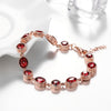 Stimulated Ruby Stones Bracelet in 18K Rose Gold Plated